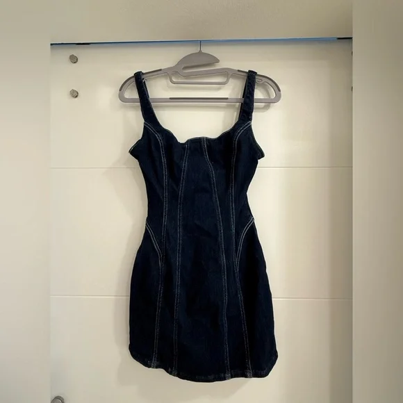 Zara Denim Mini Dress. Small. - Picture 3 of 4